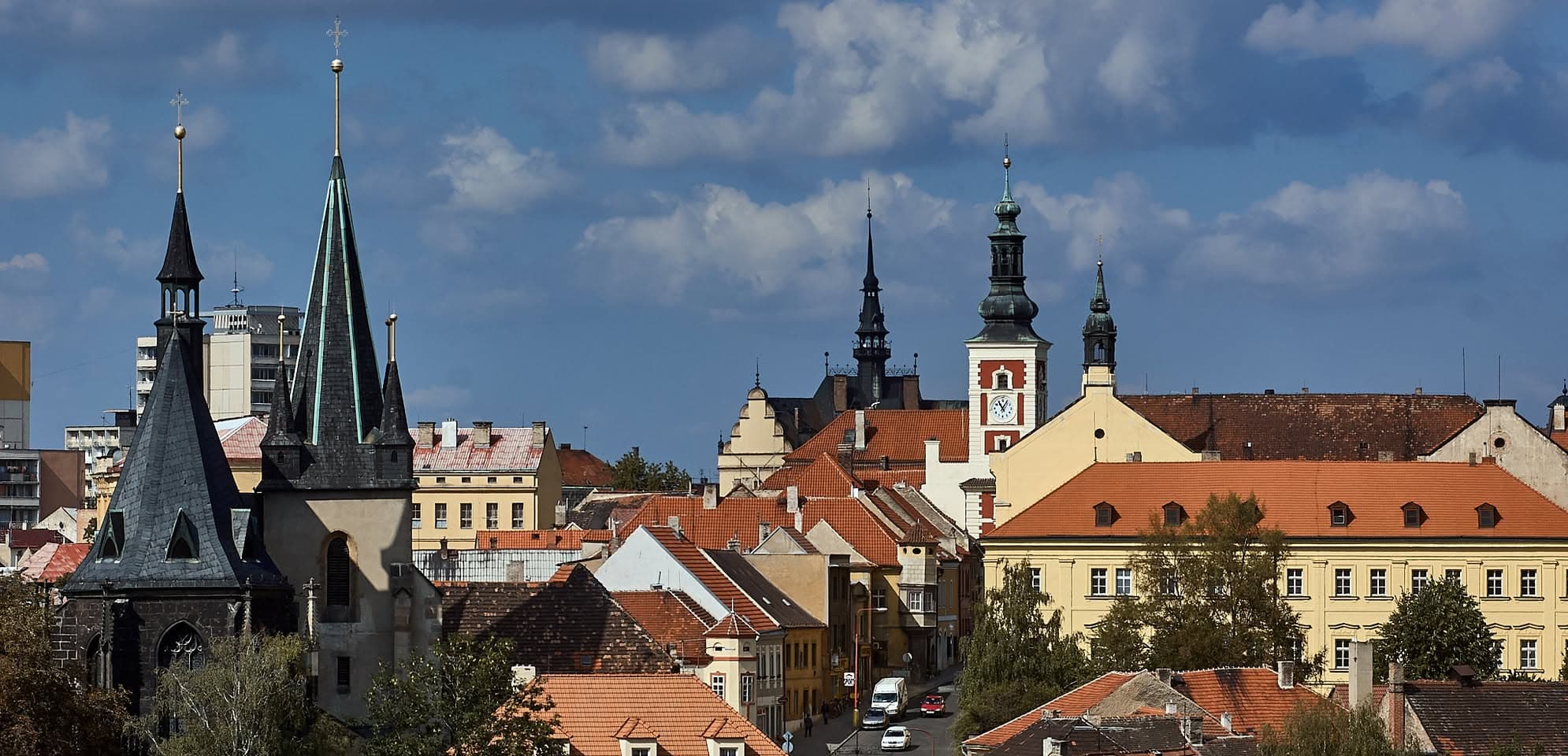 Panorama historického jádra Slaného